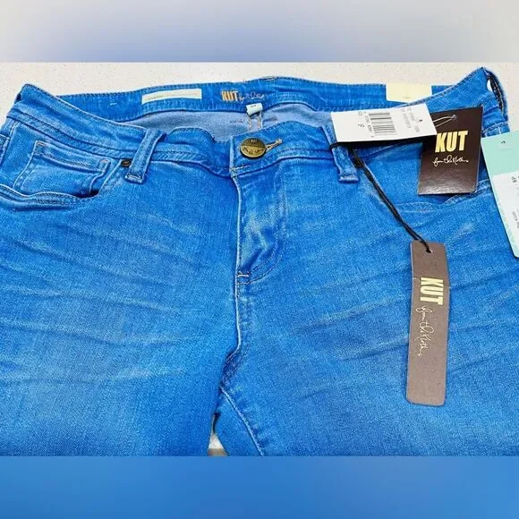 Kut From The Kloth Catherine Slim Boyfriend Jeans Size 8P Cuffed NWT - Picture 3 of 13
